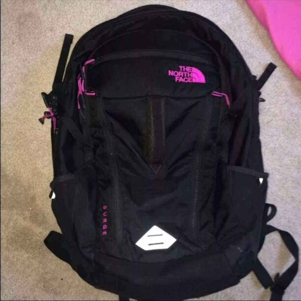 Black north face laptop backpack
